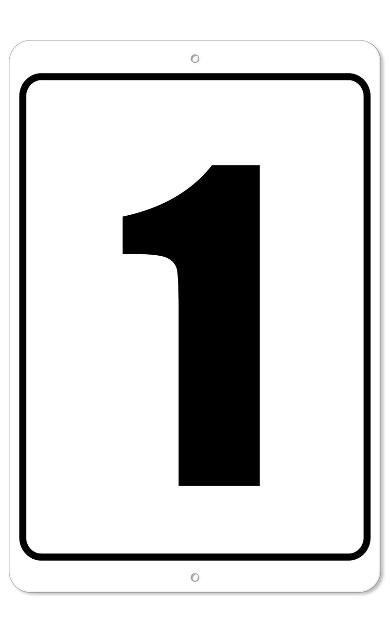 The King Kush Numbered Sign 1 | 8 x 12 Aluminum Outdoor/Indoor Sign/Area Marker, Curbside Number (1) - Image 1